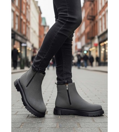 BA0777 Süet Füme Çift Fermuarlı Erkek Yarım Bilek Bot