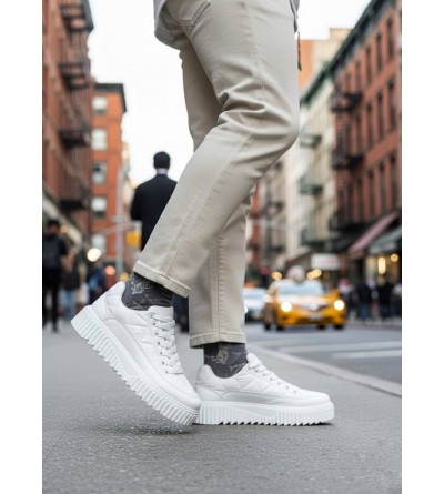 BA0801 BOA Beyaz Yüksek Taban Erkek Spor Ayakkabı