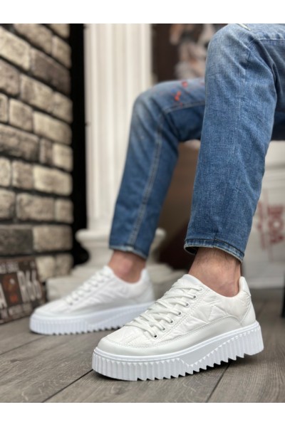 BA0801 BOA Beyaz Yüksek Taban Erkek Spor Ayakkabı BA0801 BOA Beyaz Yüksek Taban Erkek Spor Ayakkabı