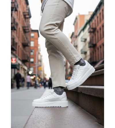 BA0801 BOA Beyaz Yüksek Taban Erkek Spor Ayakkabı