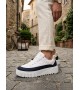 BA0801 BOA Yüksek Taban Beyaz Paraşüt Kumaş Laci Cilt Detaylı Erkek Ayakkabı BA0801 BOA Yüksek Taban Beyaz Paraşüt Kumaş Laci Cilt Detaylı Erkek Ayakkabı