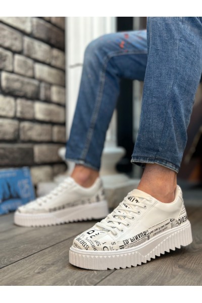 BA0801 BOA Yüksek Taban Gazete Desenli Erkek Spor Ayakkabı BA0801 BOA Yüksek Taban Gazete Desenli Erkek Spor Ayakkabı