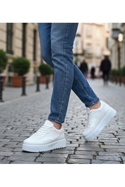 BA0802 BOA Beyaz Yüksek Taban Erkek Günlük Ayakkabı BA0802 BOA Beyaz Yüksek Taban Erkek Günlük Ayakkabı