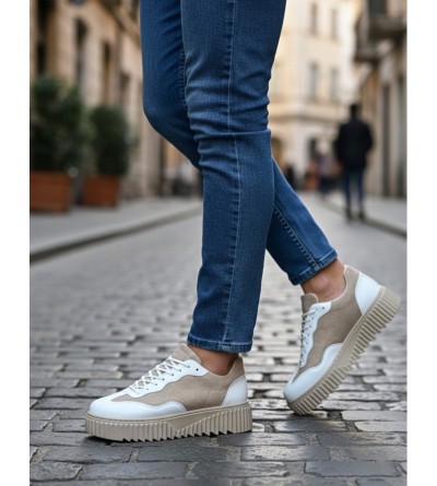 BA0802 BOA Krem Süet Yüksek Taban Erkek Günlük Ayakkabı BA0802 BOA Krem Süet Yüksek Taban Erkek Günlük Ayakkabı