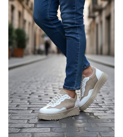 BA0802 BOA Krem Süet Yüksek Taban Erkek Günlük Ayakkabı BA0802 BOA Krem Süet Yüksek Taban Erkek Günlük Ayakkabı