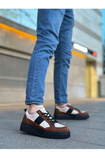 BA0804 BOA Yüksek Siyah Taban Kahve Detaylı Bağcıklı Erkek Ayakkabı BA0804 BOA Yüksek Siyah Taban Kahve Detaylı Bağcıklı Erkek Ayakkabı