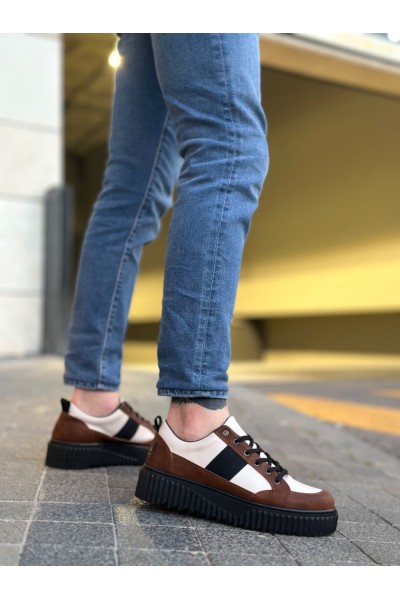 BA0804 BOA Yüksek Siyah Taban Kahve Detaylı Bağcıklı Erkek Ayakkabı BA0804 BOA Yüksek Siyah Taban Kahve Detaylı Bağcıklı Erkek Ayakkabı