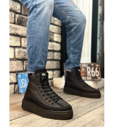 BA0811 BOA Yüksek Siyah Taban Siyah Paraşüt Kumaş Cilt Detaylı Yarım Bilek Spor Bot BA0811 BOA Yüksek Siyah Taban Siyah Paraşüt Kumaş Cilt Detaylı Yarım Bilek Spor Bot