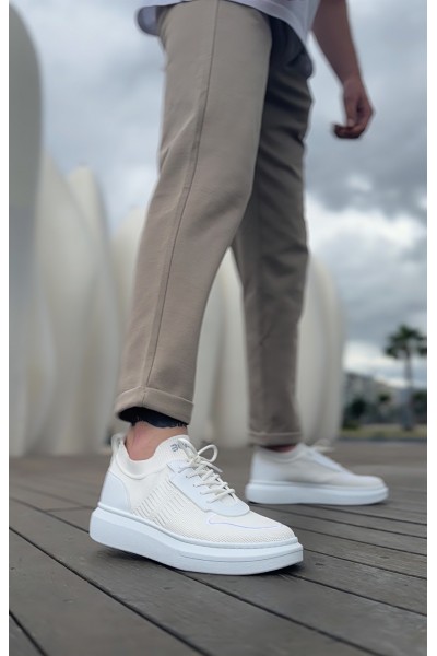 BA0812 Özel Örme Triko Tarz Beyaz Renk Spor Ayakkabı BA0812 Özel Örme Triko Tarz Beyaz Renk Spor Ayakkabı