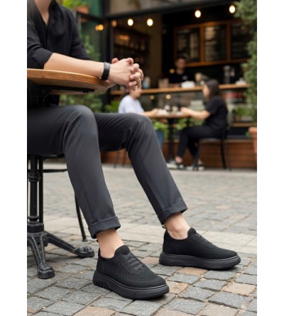 BA0911 Özel Örme Triko Deri Tozu Detaylı Günlük Spor Ayakkabı 