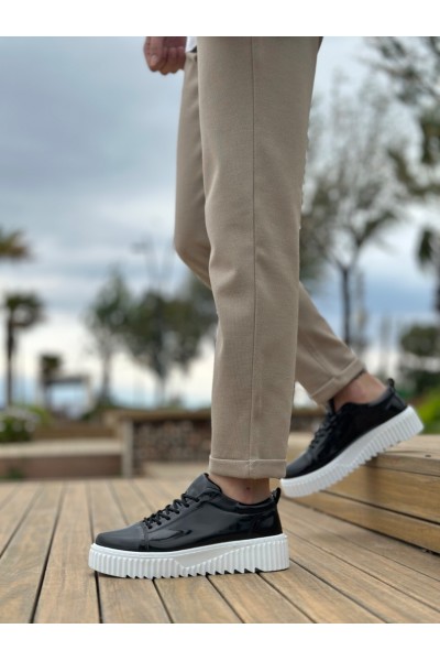 BA8104 BOA Yüksek Siyah Taban Rugan Bağcıklı Erkek Ayakkabı BA8104 BOA Yüksek Siyah Taban Rugan Bağcıklı Erkek Ayakkabı