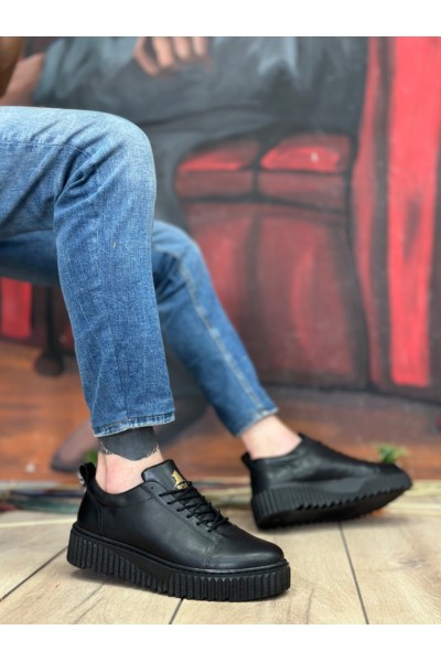 BA8104 BOA Yüksek Siyah Taban Siyah Cilt Bağcıklı Erkek Ayakkabı BA8104 BOA Yüksek Siyah Taban Siyah Cilt Bağcıklı Erkek Ayakkabı