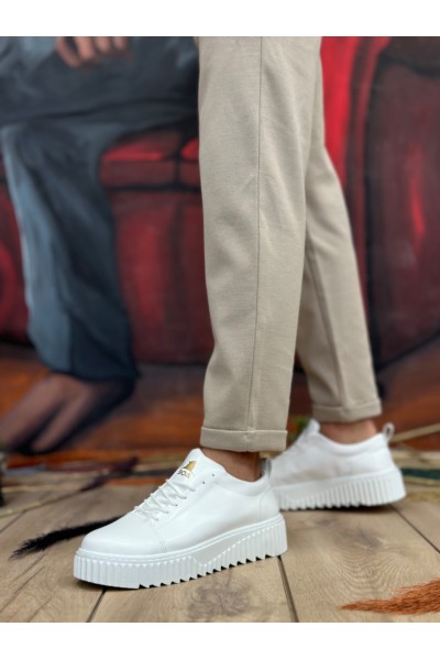 BA8104 BOA Yüksek Taban Cilt Beyaz Bağcıklı Erkek Ayakkabı BA8104 BOA Yüksek Taban Cilt Beyaz Bağcıklı Erkek Ayakkabı