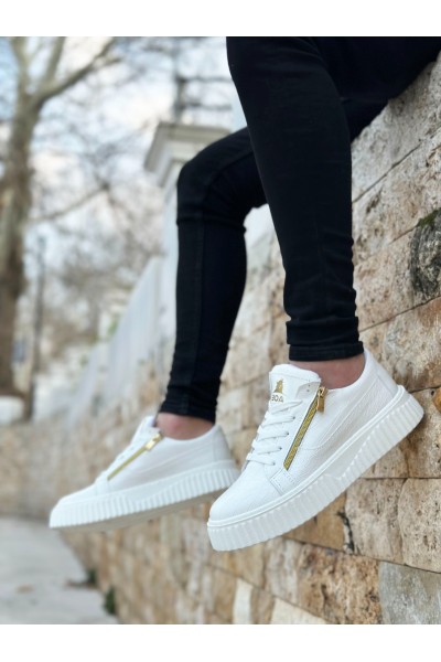 SNR-308 BOA Kalın Yüksek Taban Çift Fermuarlı Beyaz Erkek Ayakkabı SNR-308 BOA Kalın Yüksek Taban Çift Fermuarlı Beyaz Erkek Ayakkabı