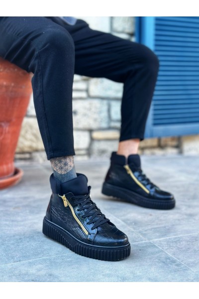 SNR-512 BOA Kalın Yüksek Siyah Taban Çift Fermuarlı Siyah Erkek Spor Bot SNR-512 BOA Kalın Yüksek Siyah Taban Çift Fermuarlı Siyah Erkek Spor Bot