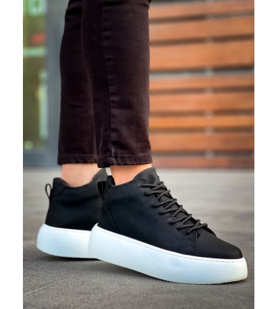 LE10 Bağcıklı Erkek Yüksek Taban Siyah Spor Bot LE10 Bağcıklı Erkek Yüksek Taban Siyah Spor Bot