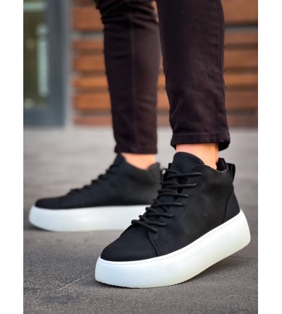 LE10 Bağcıklı Erkek Yüksek Taban Siyah Spor Bot LE10 Bağcıklı Erkek Yüksek Taban Siyah Spor Bot