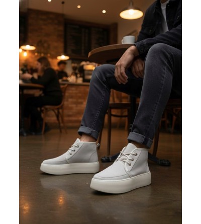 BA0550 İçi Kürklü Bağcıklı Krem Erkek Tarz Spor Bot BA0550 İçi Kürklü Bağcıklı Krem Erkek Tarz Spor Bot