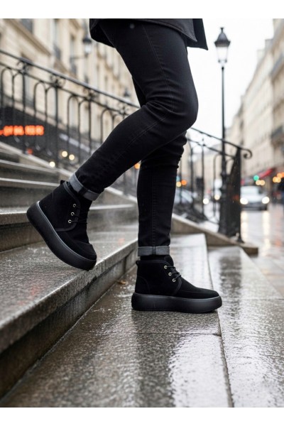 BA0550 İçi Kürklü Bağcıklı Siyah Taban Erkek Tarz Spor Bot BA0550 İçi Kürklü Bağcıklı Siyah Taban Erkek Tarz Spor Bot