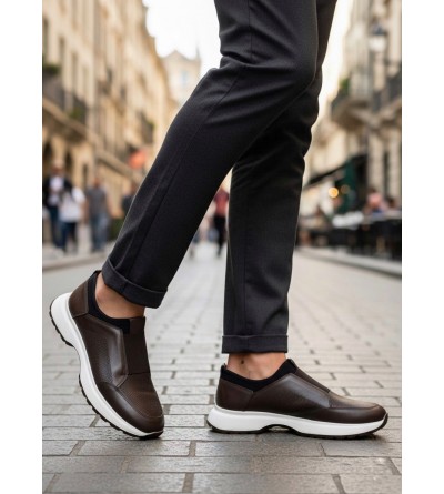 BA0244 İçi Dışı Hakiki Deri Bantlı Rahat Taban Casual Kahverengi Erkek Ayakkabı BA0244 İçi Dışı Hakiki Deri Bantlı Rahat Taban Casual Kahverengi Erkek Ayakkabı