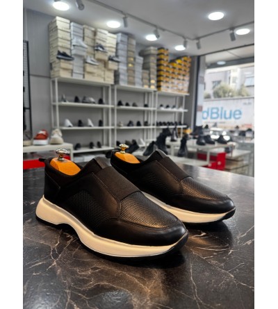 BA0244 İçi Dışı Hakiki Deri Bantlı Rahat Taban Casual Siyah Erkek Ayakkabı BA0244 İçi Dışı Hakiki Deri Bantlı Rahat Taban Casual Siyah Erkek Ayakkabı