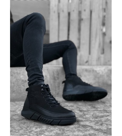 BA0219 İçi Dışı Hakiki Deri Bağcıklı Siyah Erkek Spor Yarım Bilek Bot BA0219 İçi Dışı Hakiki Deri Bağcıklı Siyah Erkek Spor Yarım Bilek Bot