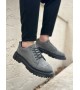 BA0245 Gri Süet Akıllı Lastik Bağcık Yüksek Taban Günlük Erkek Ayakkabı
