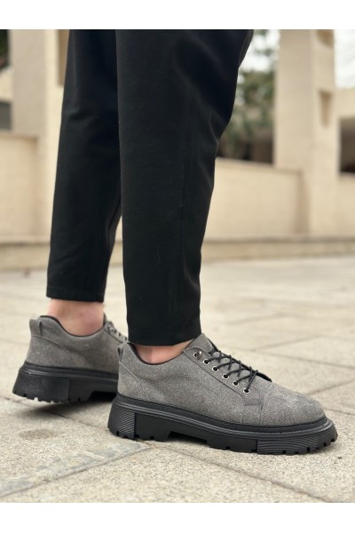 BA0245 Gri Süet Akıllı Lastik Bağcık Yüksek Taban Günlük Erkek Ayakkabı BA0245 Gri Süet Akıllı Lastik Bağcık Yüksek Taban Günlük Erkek Ayakkabı