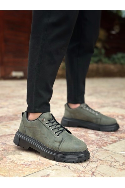 BA0245 Haki Akıllı Lastik Bağcık Yüksek Taban Günlük Erkek Ayakkabı BA0245 Haki Akıllı Lastik Bağcık Yüksek Taban Günlük Erkek Ayakkabı