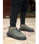 BA0245 Haki Akıllı Lastik Bağcık Yüksek Taban Günlük Erkek Ayakkabı