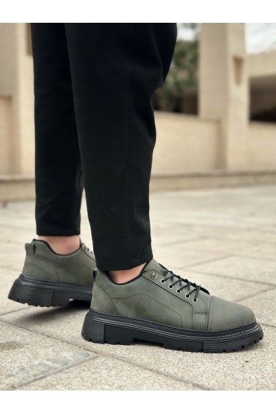 BA0245 Haki Akıllı Lastik Bağcık Yüksek Taban Günlük Erkek Ayakkabı BA0245 Haki Akıllı Lastik Bağcık Yüksek Taban Günlük Erkek Ayakkabı