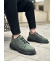 BA0245 Haki Akıllı Lastik Bağcık Yüksek Taban Günlük Erkek Ayakkabı