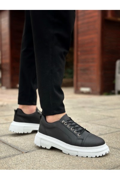 BA0245 Siyah Akıllı Lastik Bağcık Yüksek Taban Günlük Erkek Ayakkabı BA0245 Siyah Akıllı Lastik Bağcık Yüksek Taban Günlük Erkek Ayakkabı