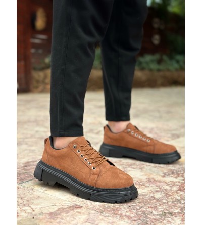 BA0245 Taba Süet Akıllı Lastik Bağcık Yüksek Siyah Taban Günlük Erkek Ayakkabı BA0245 Taba Süet Akıllı Lastik Bağcık Yüksek Siyah Taban Günlük Erkek Ayakkabı