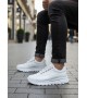 BA0246 Beyaz Bağcıklı Yüksek Taban Günlük Erkek Ayakkabı