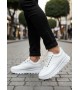 BA0246 Beyaz Bağcıklı Yüksek Taban Günlük Erkek Ayakkabı