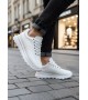 BA0246 Beyaz Bağcıklı Yüksek Taban Günlük Erkek Ayakkabı