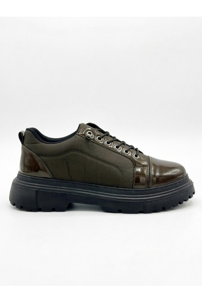 BA0245 Kahverengi Rugan Paraşüt Detaylı Akıllı Lastik Bağcık Yüksek Taban Günlük Erkek Ayakkabı BA0245 Kahverengi Rugan Paraşüt Detaylı Akıllı Lastik Bağcık Yüksek Taban Günlük Erkek Ayakkabı