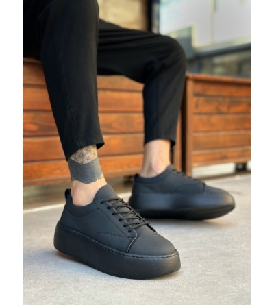 LE11 Bağcıklı Erkek Yüksek Siyah Taban Spor Ayakkabı LE11 Bağcıklı Erkek Yüksek Siyah Taban Spor Ayakkabı