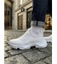 BA0402 Bağcıksız Rahat Yüksek Taban Beyaz Erkek Spor Yarım Bilek Bot BA0402 Bağcıksız Rahat Yüksek Taban Beyaz Erkek Spor Yarım Bilek Bot