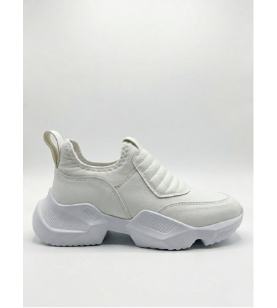 BA0402 Bağcıksız Rahat Yüksek Taban Beyaz Erkek Spor Yarım Bilek Bot BA0402 Bağcıksız Rahat Yüksek Taban Beyaz Erkek Spor Yarım Bilek Bot