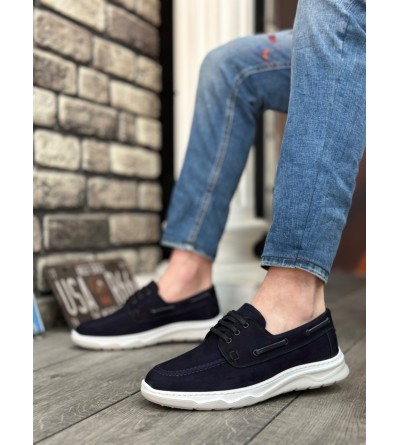 BA0337 İçi Dışı Hakiki Nubuk Deri Classic Lacivert Günlük Erkek Ayakkabı BA0337 İçi Dışı Hakiki Nubuk Deri Classic Lacivert Günlük Erkek Ayakkabı