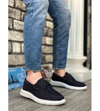 BA0337 İçi Dışı Hakiki Nubuk Deri Classic Lacivert Günlük Erkek Ayakkabı BA0337 İçi Dışı Hakiki Nubuk Deri Classic Lacivert Günlük Erkek Ayakkabı