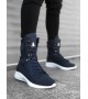 BA0600 Bağcıklı Lacivert Yüksek Taban Boksör Unisex Spor Postal Bot