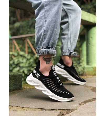BA0602 Phantom Yüksek Taban Tarz Sneakers Siyah Beyaz Erkek Spor Ayakkabısı BA0602 Phantom Yüksek Taban Tarz Sneakers Siyah Beyaz Erkek Spor Ayakkabısı