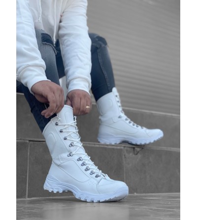 BA0605 Bağcıklı Beyaz Askeri Postal Bot BA0605 Bağcıklı Beyaz Askeri Postal Bot