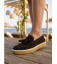 BA0250 %100 İçi Dışı Hakiki Deri Erkek Kahverengi Süet Casual Loafer Püskül Detaylı Kauçuk Rahat Taban Dikişli Ayakkabı