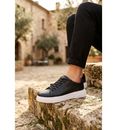 BLF-010 Erkek Sneaker Günlük Casual Spor Ayakkabı Siyah Beyaz Taban BLF-010 Erkek Sneaker Günlük Casual Spor Ayakkabı Siyah Beyaz Taban