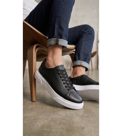 BLF-010 Erkek Sneaker Günlük Casual Spor Ayakkabı Siyah Beyaz Taban BLF-010 Erkek Sneaker Günlük Casual Spor Ayakkabı Siyah Beyaz Taban