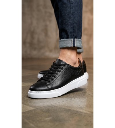 BLF-010 Erkek Sneaker Günlük Casual Spor Ayakkabı Siyah Beyaz Taban BLF-010 Erkek Sneaker Günlük Casual Spor Ayakkabı Siyah Beyaz Taban